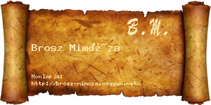 Brosz Mimóza névjegykártya